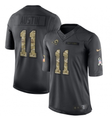 Youth Nike Los Angeles Rams #11 Tavon Austin Limited Black 2016 Salute to Service NFL Jersey