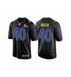 Men's Los Angeles Rams #89 Tyler Higbee Black 2022 Super Bowl LVI Game Stitched Jersey