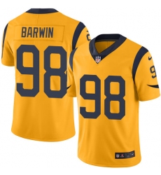 Men's Nike Los Angeles Rams #98 Connor Barwin Limited Gold Rush Vapor Untouchable NFL Jersey