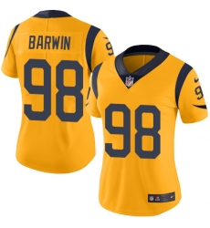 Women's Nike Los Angeles Rams #98 Connor Barwin Limited Gold Rush Vapor Untouchable NFL Jersey