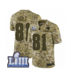 Youth Nike Los Angeles Rams #81 Torry Holt Limited Camo 2018 Salute to Service Super Bowl LIII Bound NFL Jersey