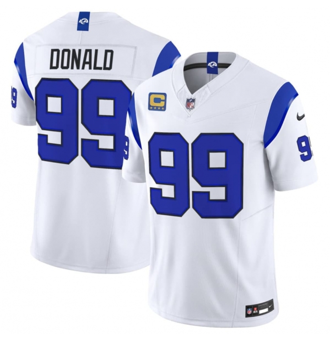Men's Los Angeles Rams #99 Aaron Donald White 2026 F.U.S.E. With 4- Star C Vapor Limited Football Stitched Jersey