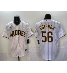 Men's San Diego Padres #56 Jeremiah Estrada White Cool Base Stitched Baseball Jersey