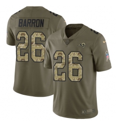 Men's Nike Los Angeles Rams #26 Mark Barron Limited Olive/Camo 2017 Salute to Service NFL Jersey