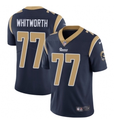 Youth Nike Los Angeles Rams #77 Andrew Whitworth Navy Blue Team Color Vapor Untouchable Limited Player NFL Jersey