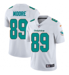 Men's Nike Miami Dolphins #89 Nat Moore White Vapor Untouchable Limited Player NFL Jersey