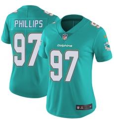 Women's Nike Miami Dolphins #97 Jordan Phillips Aqua Green Team Color Vapor Untouchable Limited Player NFL Jersey