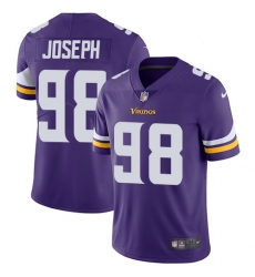 Men's Nike Minnesota Vikings #98 Linval Joseph Purple Team Color Vapor Untouchable Limited Player NFL Jersey