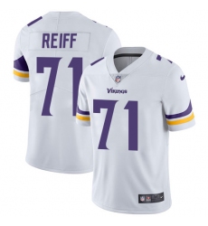 Men's Nike Minnesota Vikings #71 Riley Reiff White Vapor Untouchable Limited Player NFL Jersey