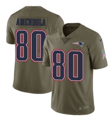 Youth Nike New England Patriots #80 Danny Amendola Limited Olive 2017 Salute to Service NFL Jersey