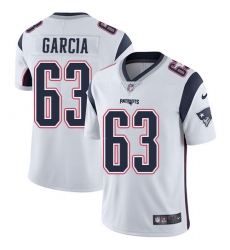 Youth Nike New England Patriots #63 Antonio Garcia White Vapor Untouchable Limited Player NFL Jersey