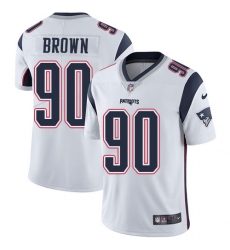 Men's Nike New England Patriots #90 Malcom Brown White Vapor Untouchable Limited Player NFL Jersey