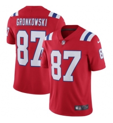 Men's Nike New England Patriots #87 Rob Gronkowski Red Alternate Vapor Untouchable Limited Player NFL Jersey