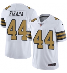 Men's Nike New Orleans Saints #44 Hau'oli Kikaha Limited White Rush Vapor Untouchable NFL Jersey