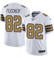 Men's Nike New Orleans Saints #82 Coby Fleener Limited White Rush Vapor Untouchable NFL Jersey