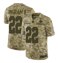Men's Nike New Orleans Saints #22 Mark Ingram Limited Camo 2018 Salute to Service NFL Jersey