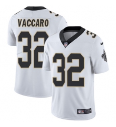 Men's Nike New Orleans Saints #32 Kenny Vaccaro White Vapor Untouchable Limited Player NFL Jersey