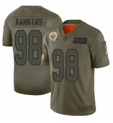 Men's New Orleans Saints #98 Sheldon Rankins Limited Camo 2019 Salute to Service Football Jersey