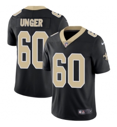 Men's Nike New Orleans Saints #60 Max Unger Black Team Color Vapor Untouchable Limited Player NFL Jersey