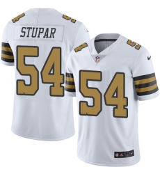 Men's Nike New Orleans Saints #54 Nate Stupar Limited White Rush Vapor Untouchable NFL Jersey