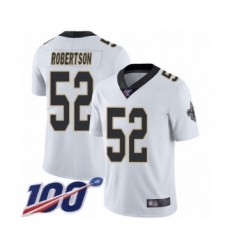 Men's New Orleans Saints #52 Craig Robertson White Vapor Untouchable Limited Player 100th Season Football Jersey