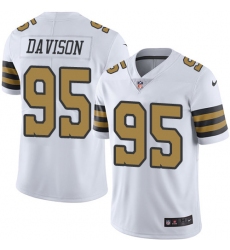 Youth Nike New Orleans Saints #95 Tyeler Davison Limited White Rush Vapor Untouchable NFL Jersey