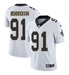 Youth Nike New Orleans Saints #91 Trey Hendrickson White Vapor Untouchable Limited Player NFL Jersey