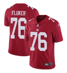 Men's Nike New York Giants #76 D.J. Fluker Red Alternate Vapor Untouchable Limited Player NFL Jersey