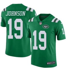 Men's Nike New York Jets #19 Keyshawn Johnson Limited Green Rush Vapor Untouchable NFL Jersey