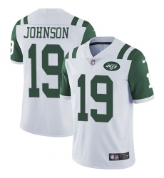 Men's Nike New York Jets #19 Keyshawn Johnson White Vapor Untouchable Limited Player NFL Jersey