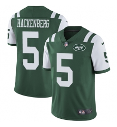 Youth Nike New York Jets #5 Christian Hackenberg Green Team Color Vapor Untouchable Limited Player NFL Jersey