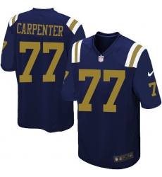 Men's Nike New York Jets #77 James Carpenter Limited Navy Blue Alternate NFL Jersey