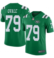 Men's Nike New York Jets #79 Brent Qvale Limited Green Rush Vapor Untouchable NFL Jersey