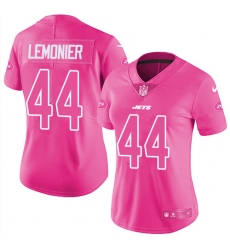 Women's Nike New York Jets #44 Corey Lemonier Limited Pink Rush Fashion NFL Jersey