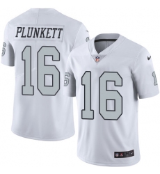 Youth Nike Oakland Raiders #16 Jim Plunkett Limited White Rush Vapor Untouchable NFL Jersey