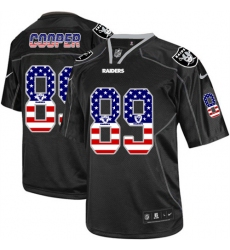 Men's Nike Oakland Raiders #89 Amari Cooper Elite Black USA Flag Fashion NFL Jersey