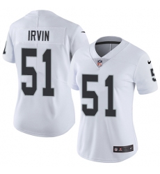 Women's Nike Oakland Raiders #51 Bruce Irvin White Vapor Untouchable Limited Player NFL Jersey