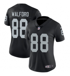 Women's Nike Oakland Raiders #88 Clive Walford Black Team Color Vapor Untouchable Limited Player NFL Jersey