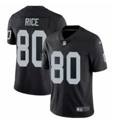 Men's Nike Oakland Raiders #80 Jerry Rice Black Team Color Vapor Untouchable Limited Player NFL Jersey
