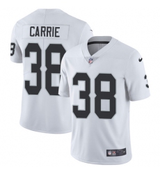 Youth Nike Oakland Raiders #38 T.J. Carrie White Vapor Untouchable Limited Player NFL Jersey