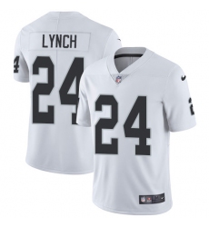 Youth Nike Oakland Raiders #24 Marshawn Lynch White Vapor Untouchable Limited Player NFL Jersey