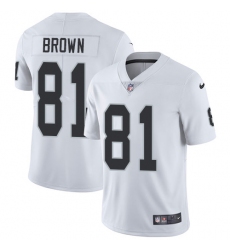 Youth Nike Oakland Raiders #81 Tim Brown White Vapor Untouchable Limited Player NFL Jersey