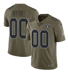 Youth Nike Oakland Raiders #00 Jim Otto Limited Olive 2017 Salute to Service NFL Jersey