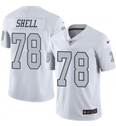 Men's Nike Oakland Raiders #78 Art Shell Limited White Rush Vapor Untouchable NFL Jersey