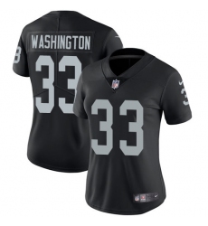 Women's Nike Oakland Raiders #33 DeAndre Washington Black Team Color Vapor Untouchable Limited Player NFL Jersey