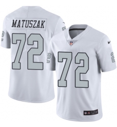 Men's Nike Oakland Raiders #72 John Matuszak Limited White Rush Vapor Untouchable NFL Jersey