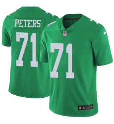 Youth Nike Philadelphia Eagles #71 Jason Peters Limited Green Rush Vapor Untouchable NFL Jersey
