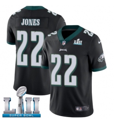 Men's Nike Philadelphia Eagles #22 Sidney Jones Black Alternate Vapor Untouchable Limited Player Super Bowl LII NFL Jersey