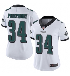 Women's Nike Philadelphia Eagles #34 Donnel Pumphrey White Vapor Untouchable Limited Player NFL Jersey