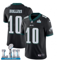 Youth Nike Philadelphia Eagles #10 Mack Hollins Black Alternate Vapor Untouchable Limited Player Super Bowl LII NFL Jersey